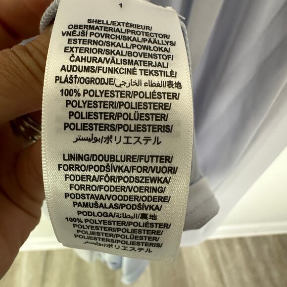 NEW Adrianna Papell Beaded Mesh Chiffon Gown in the Color Sernenity - Picture 6 of 10